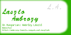 laszlo ambrozy business card
